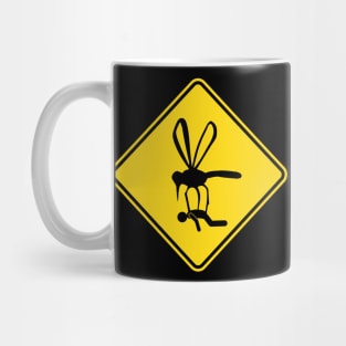 Giant Mosquito Warning Sign Mug